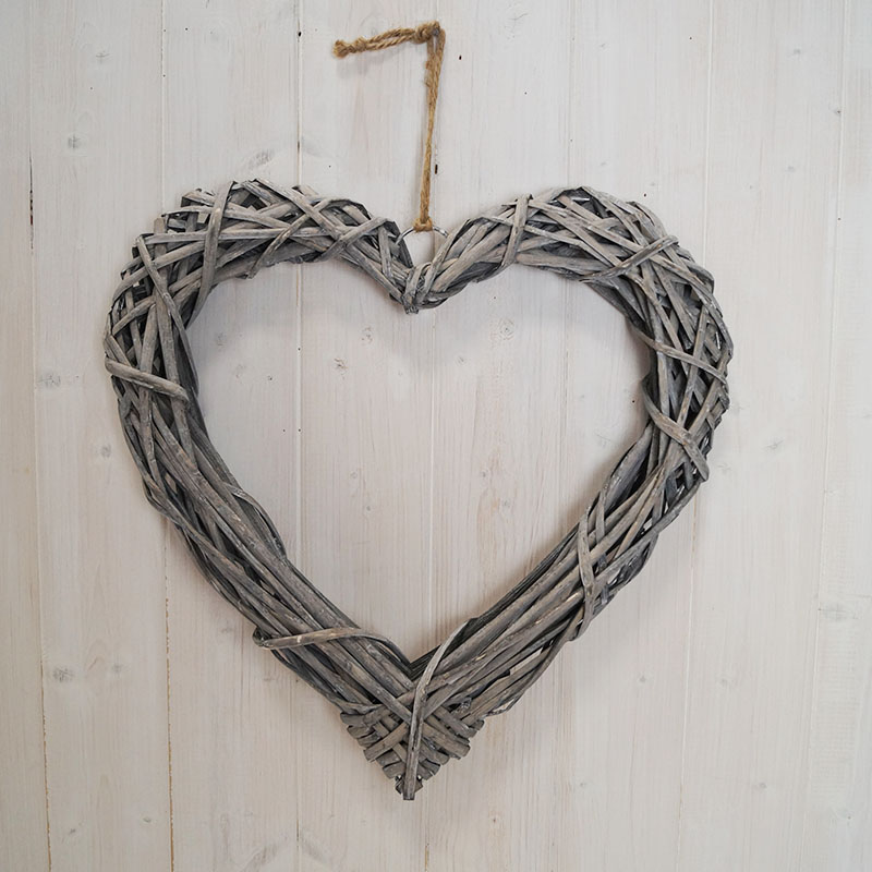 Grey Willow Heart 40 cm detail page